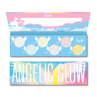 Angelic Glow Highlighter and Eyeshadow Palette Display Set, 24pcs Wholesale Set by Rude Cosmetics | Fleurcouture