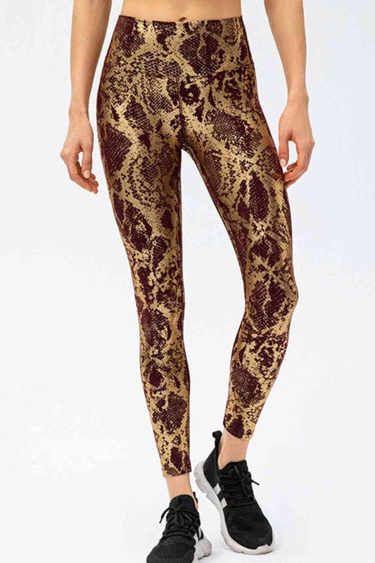 Animal Print Active Pants Caramel S by ClaudiaG Apparel | Fleurcouture