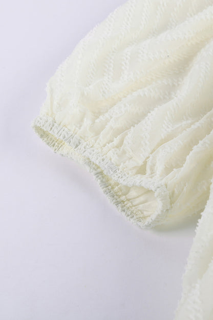 Apricot Square Neck Puff Sleeve Babydoll Mini Dress Apricot 100%Polyester Dresses/Mini Dresses by Fleurcouture | Fleurcouture