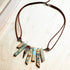 AQUA TERRA Leather Cord Necklace brown 1 by The Jewelry Junkie | Fleurcouture