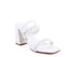 ARNIE BRAIDED BLOCK HEELED SLIDER SANDALS White 6 by Rag Company | Fleurcouture