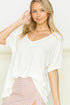 At Rest Oversized Short Sleeve Top MARSHMALLOW S by HYFVE | Fleurcouture