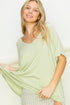 At Rest Oversized Short Sleeve Top PASTEL GREEN S by HYFVE | Fleurcouture