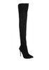 Atelier Stretch Faux Suede Stiletto Long Boots Black 5 by Rag Company | Fleurcouture