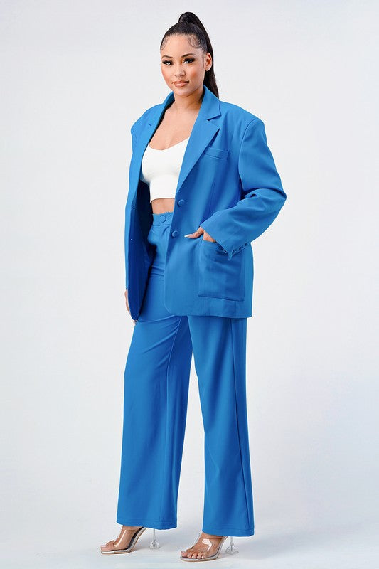 ATHINA CASUAL LOOSE FIT BLAZER AND PANTS by Athina | Fleurcouture