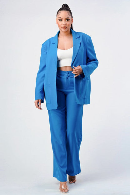 ATHINA CASUAL LOOSE FIT BLAZER AND PANTS by Athina | Fleurcouture