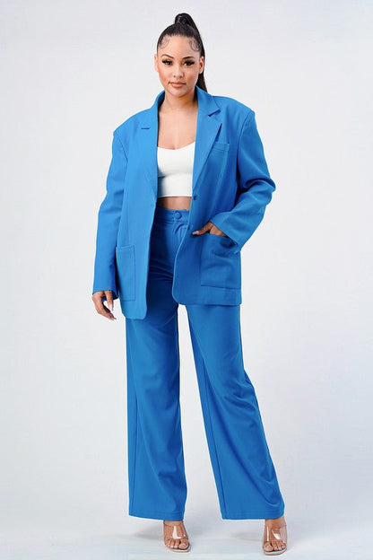 ATHINA CASUAL LOOSE FIT BLAZER AND PANTS by Athina | Fleurcouture