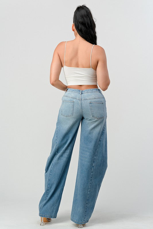 Athina Wide Leg Denim Jeans DENIM by Athina | Fleurcouture