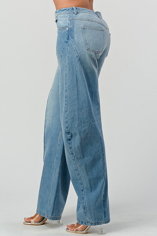 Athina Wide Leg Denim Jeans DENIM by Athina | Fleurcouture