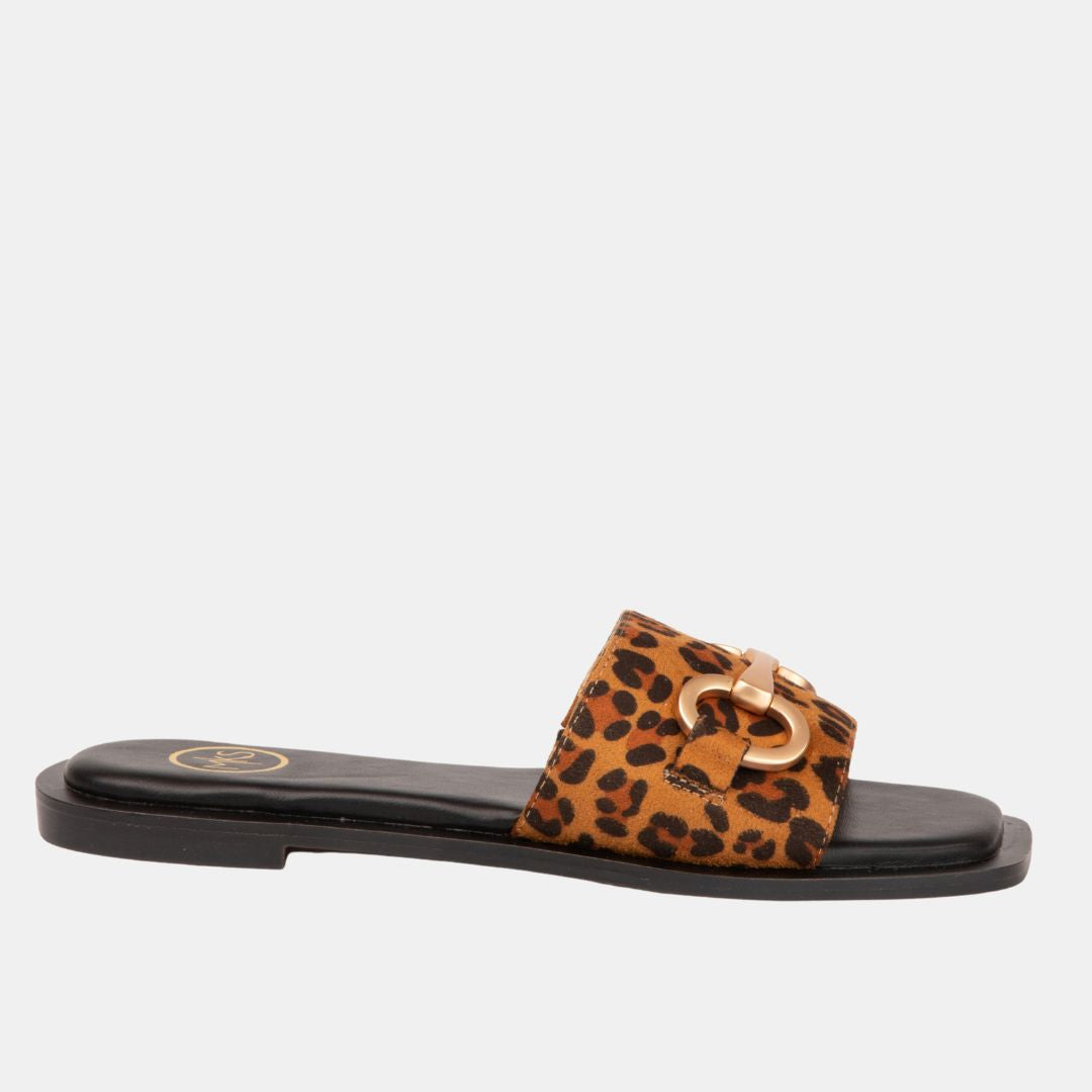 Ava 1 Sandal With Hardware On The Instep 5 Leopard FLATS by MODAPASSO | Fleurcouture