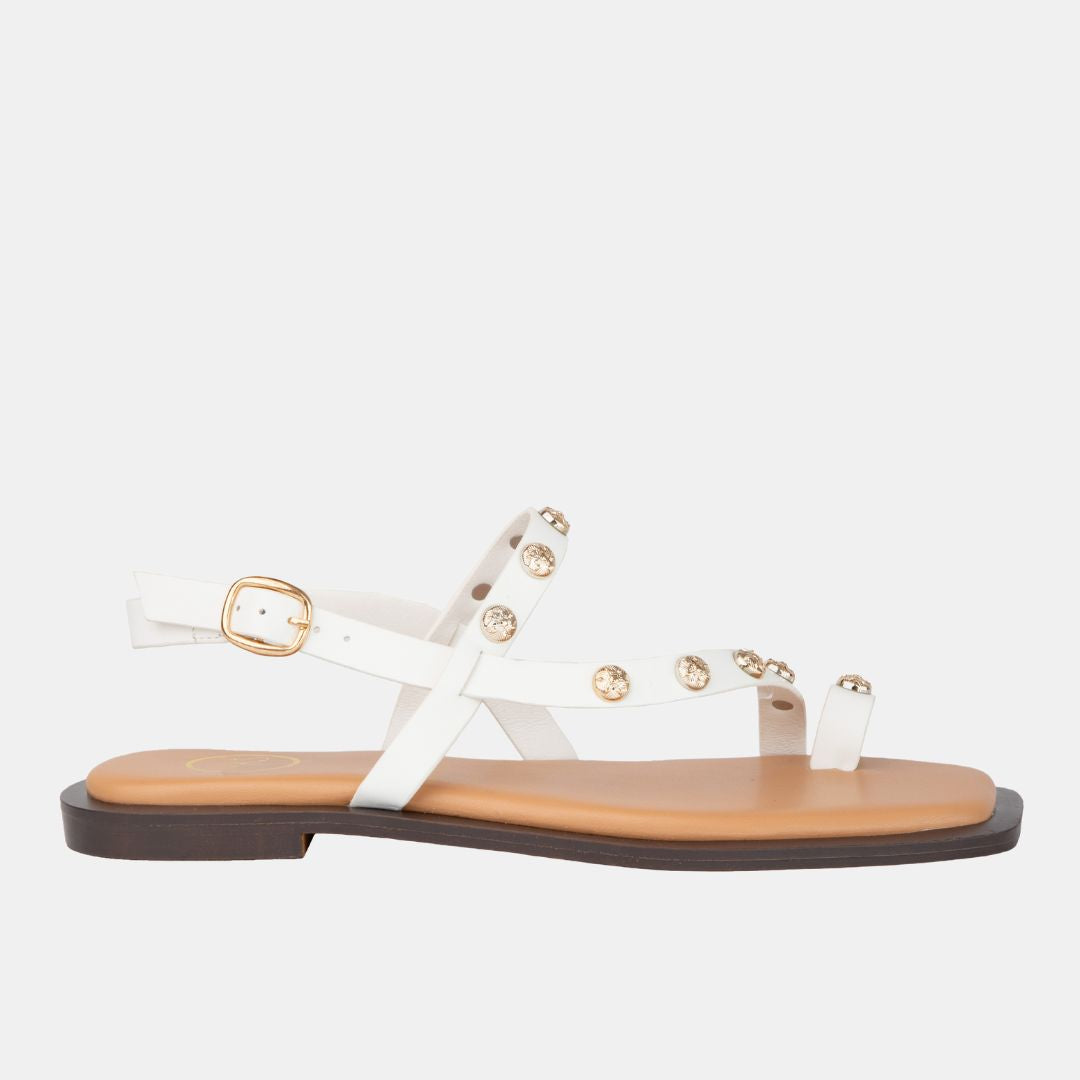 Ava 3 White 5 FLATS by MODAPASSO | Fleurcouture