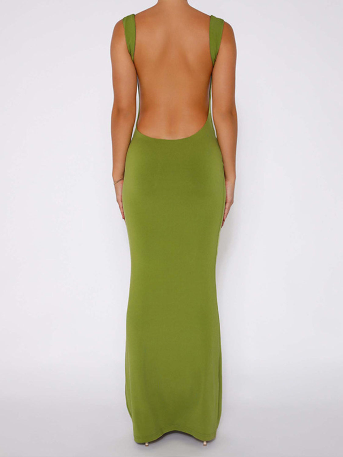 Backless Wide Strap Maxi Dress Women&