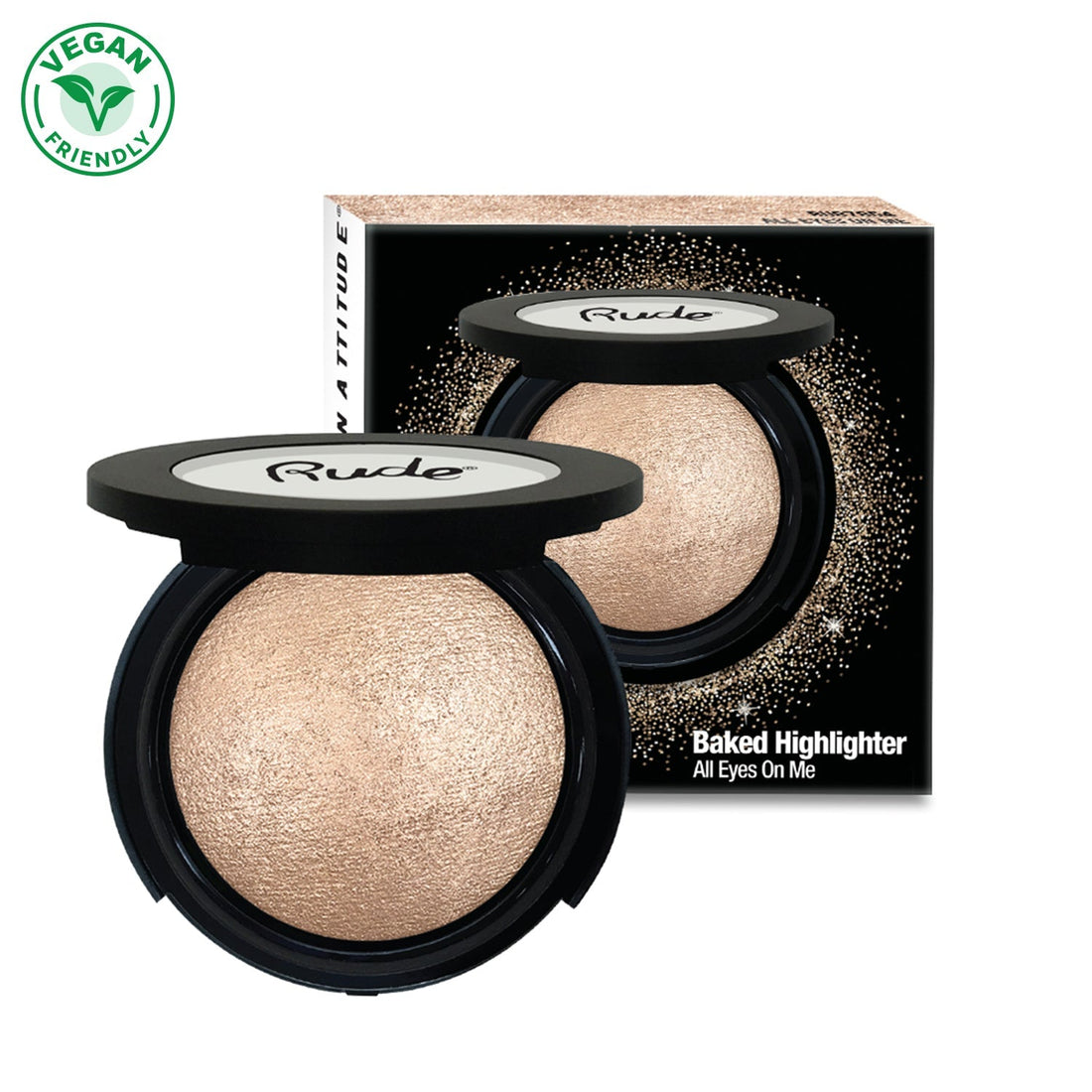 Baked Highlighter All Eyes On Me Highlighter by Rude Cosmetics | Fleurcouture