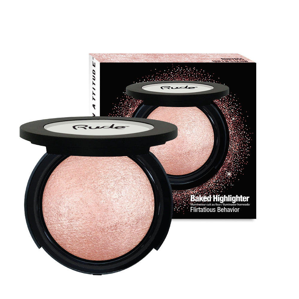 Baked Highlighter Flirtatious Behavior Highlighter by Rude Cosmetics | Fleurcouture