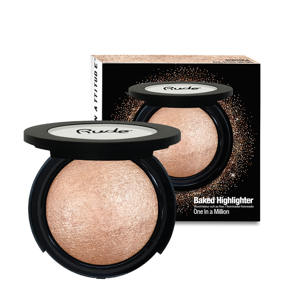 Baked Highlighter One in A Million Highlighter by Rude Cosmetics | Fleurcouture
