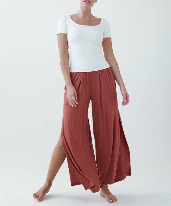 BAMBOO JACKY PANTS RUST S by Fabina | Fleurcouture