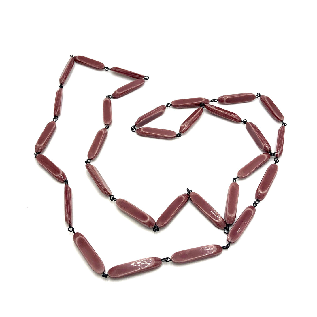 Bamboo Opera Rope Necklace Rosary Chain Rope Necklace by Leetie Lovendale | Fleurcouture