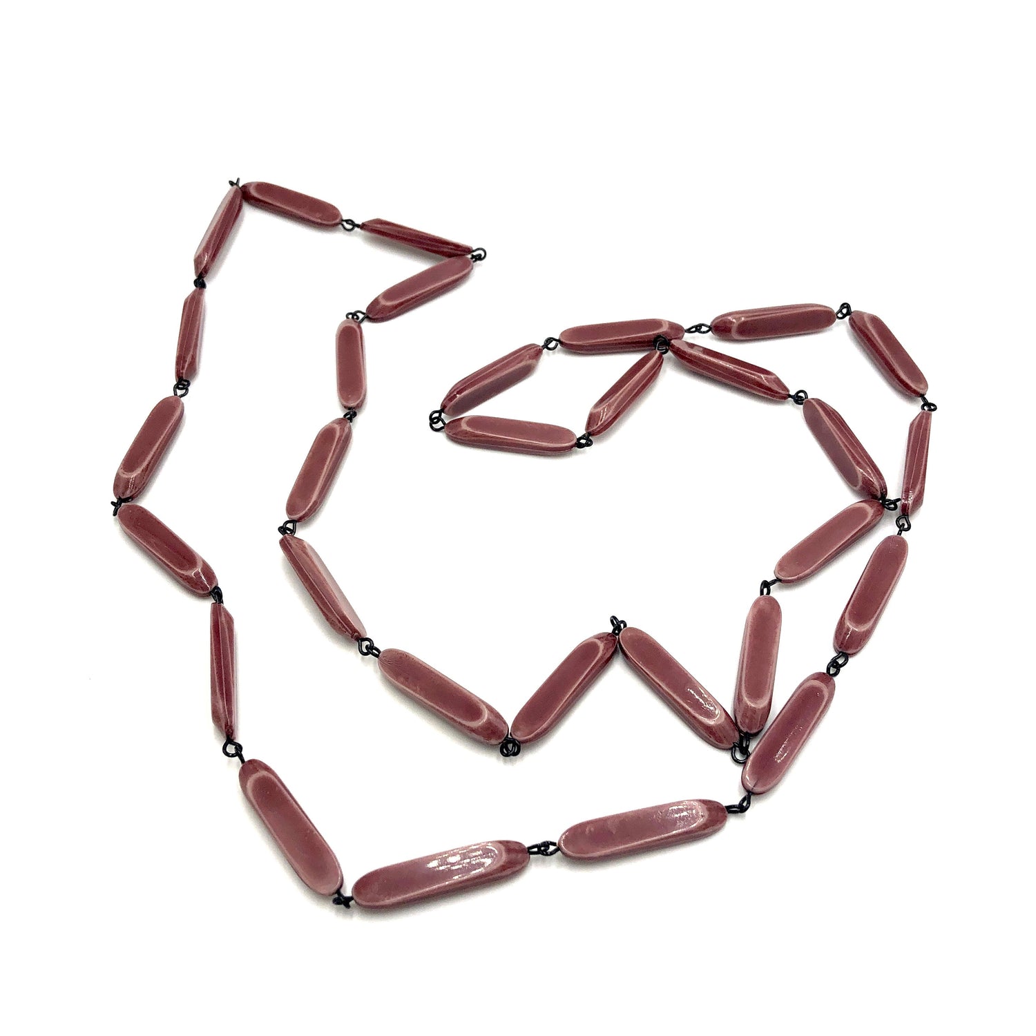 Bamboo Opera Rope Necklace Rosary Chain Rope Necklace by Leetie Lovendale | Fleurcouture