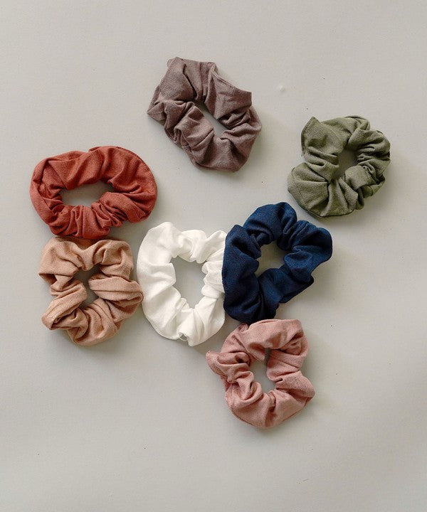 BAMBOO REGULAR SIZE SCRUNCHIES IVORY One size by Fabina | Fleurcouture