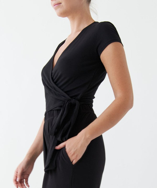 BAMBOO WRAP CROP CAM SLV by Fabina | Fleurcouture