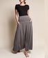 BAMBOO YOGA MAXI SKIRT DULL GREY S by Fabina | Fleurcouture