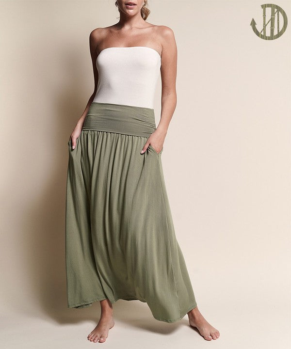 BAMBOO YOGA MAXI SKIRT by Fabina | Fleurcouture