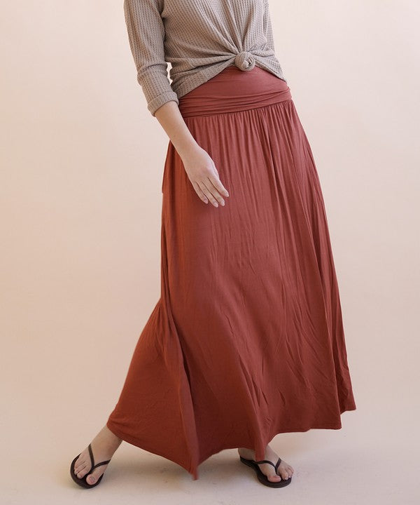 BAMBOO YOGA MAXI SKIRT by Fabina | Fleurcouture