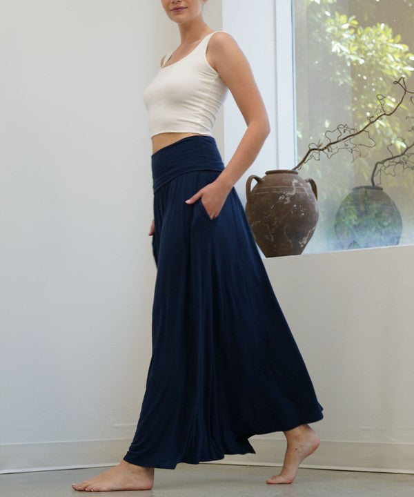 BAMBOO YOGA MAXI SKIRT by Fabina | Fleurcouture