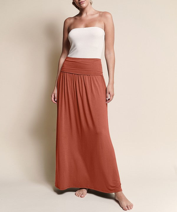 BAMBOO YOGA MAXI SKIRT by Fabina | Fleurcouture