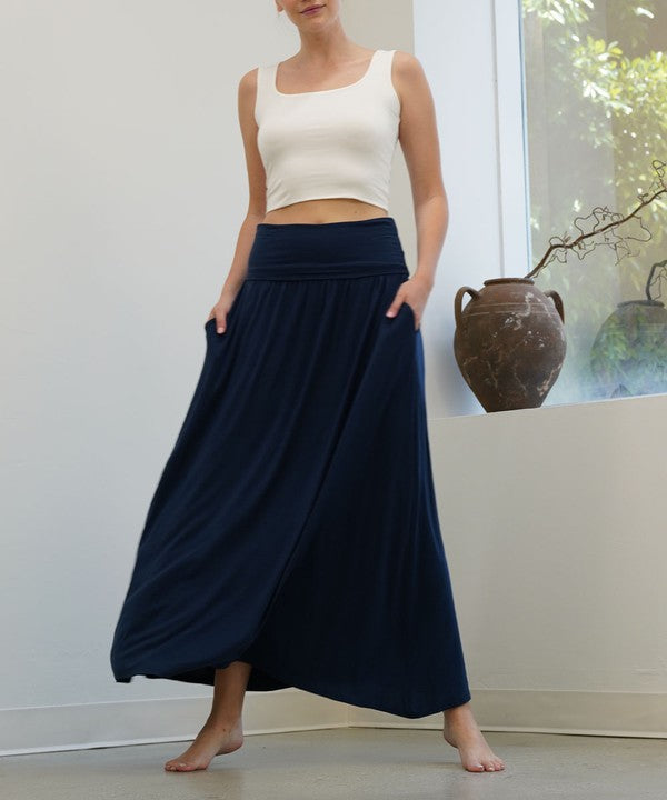 BAMBOO YOGA MAXI SKIRT by Fabina | Fleurcouture