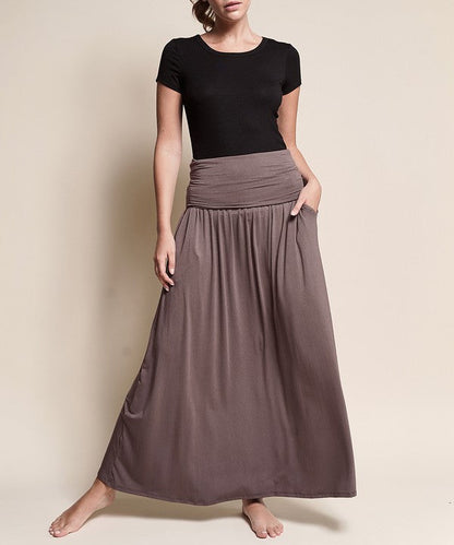 BAMBOO YOGA MAXI SKIRT by Fabina | Fleurcouture