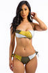 BANDEAU TOP BIKINI WITH ADJUSTABLE STRAPS OLIVE S by Mermaid Swimwear | Fleurcouture