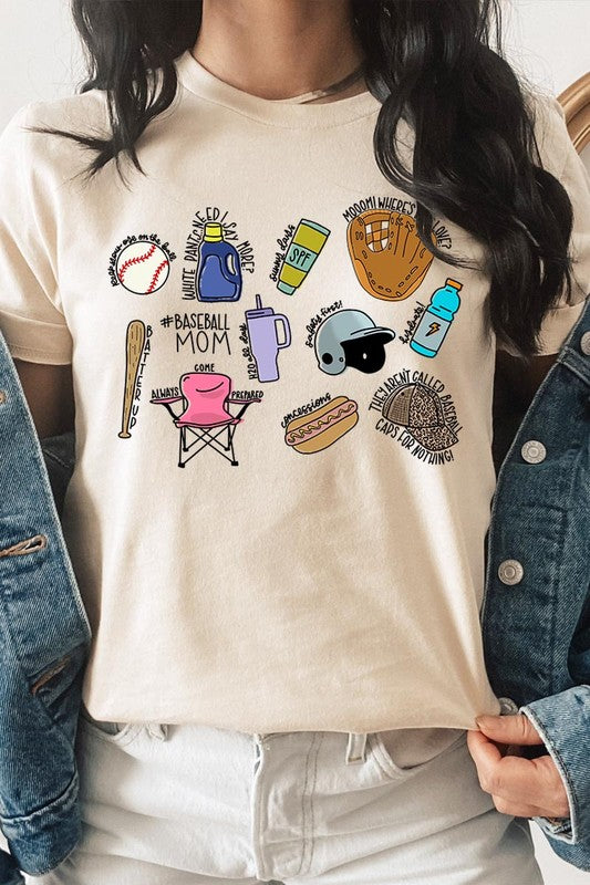 Baseball Mom Essentials Graphic T Shirts CREAM S by Color Bear | Fleurcouture