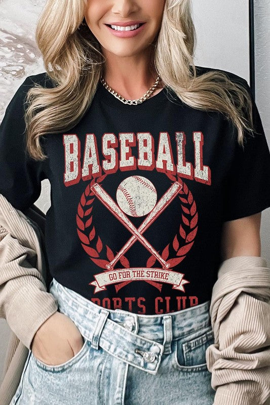 Baseball Sports Club Graphic T Shirts BLACK S by Color Bear | Fleurcouture