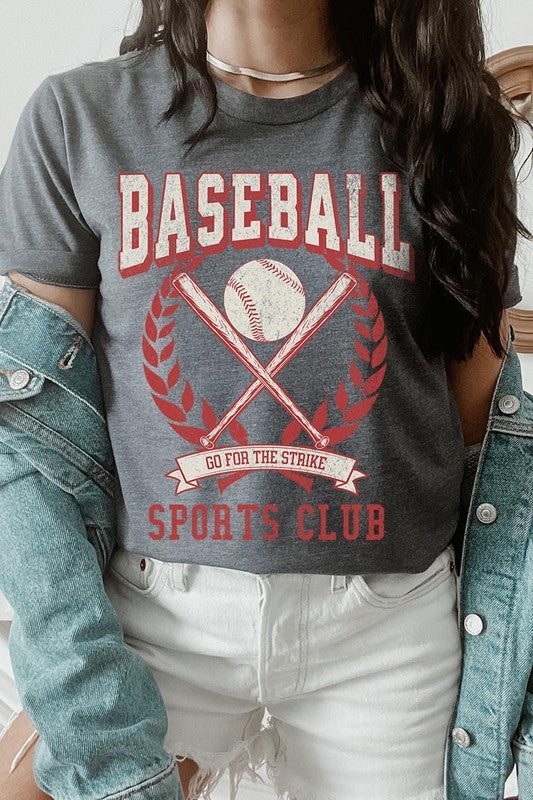 Baseball Sports Club Graphic T Shirts DARK GREY HEATHER S by Color Bear | Fleurcouture