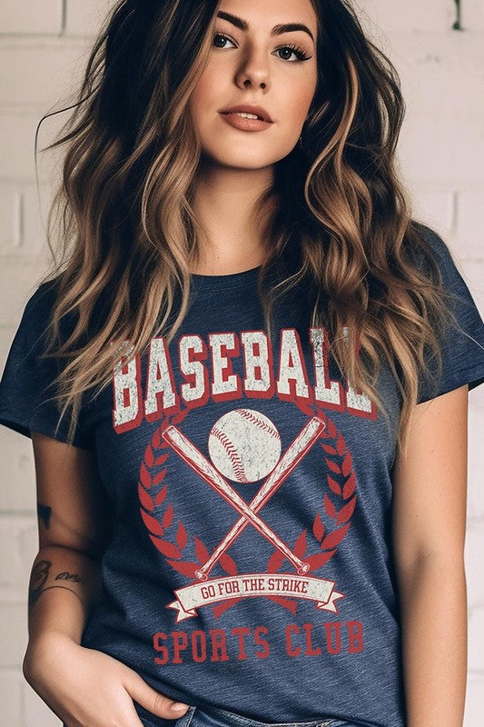 Baseball Sports Club Graphic T Shirts HEATHER NAVY S by Color Bear | Fleurcouture