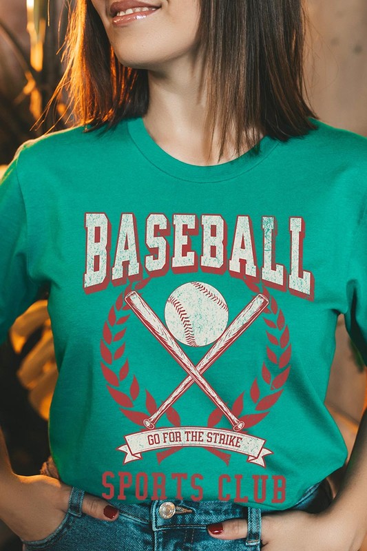 Baseball Sports Club Graphic T Shirts KELLY GREEN S by Color Bear | Fleurcouture