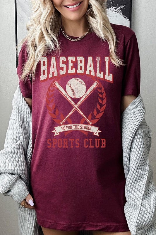 Baseball Sports Club Graphic T Shirts MAROON S by Color Bear | Fleurcouture