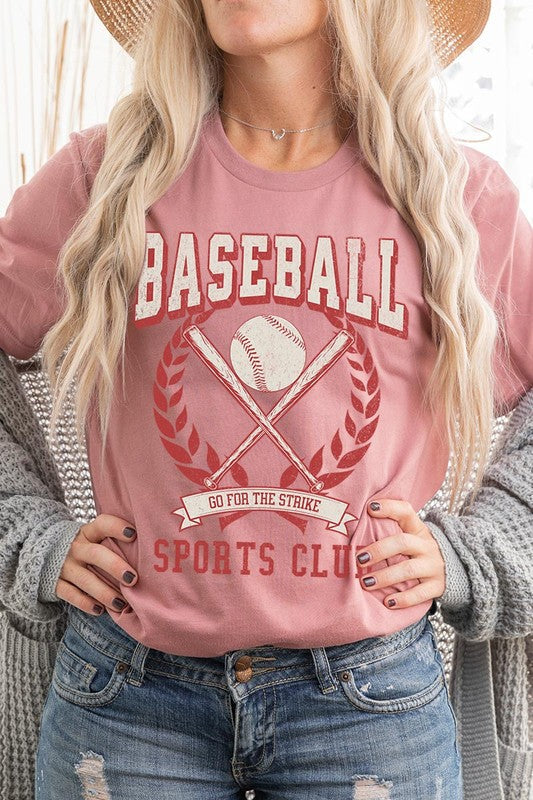 Baseball Sports Club Graphic T Shirts MAUVE S by Color Bear | Fleurcouture