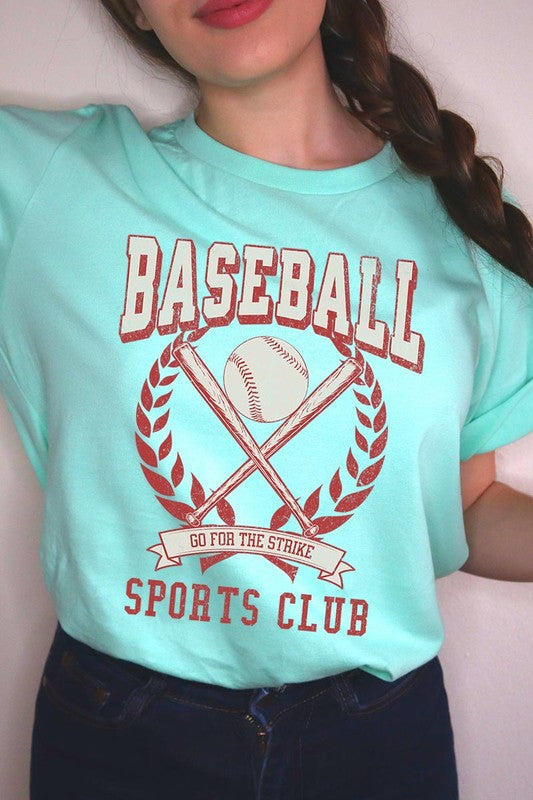 Baseball Sports Club Graphic T Shirts MINT S by Color Bear | Fleurcouture