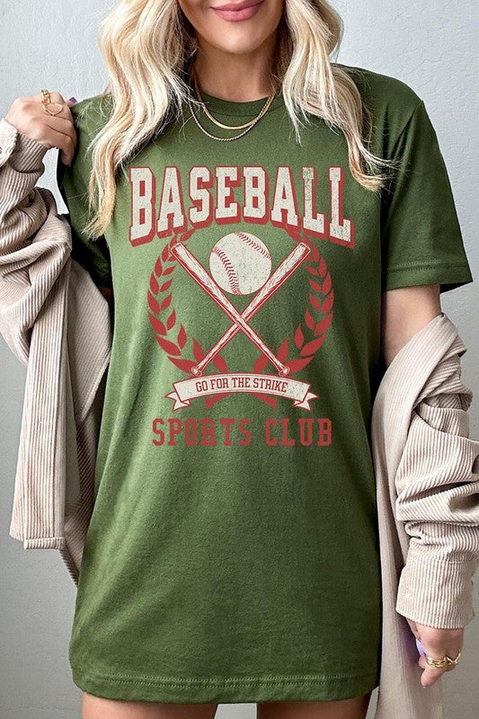 Baseball Sports Club Graphic T Shirts OLIVE S by Color Bear | Fleurcouture