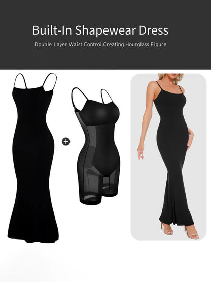 Basic Bae Built-In Shapewear Sleeveless Maxi Dress Shaping Bodysuits by Trendsi | Fleurcouture