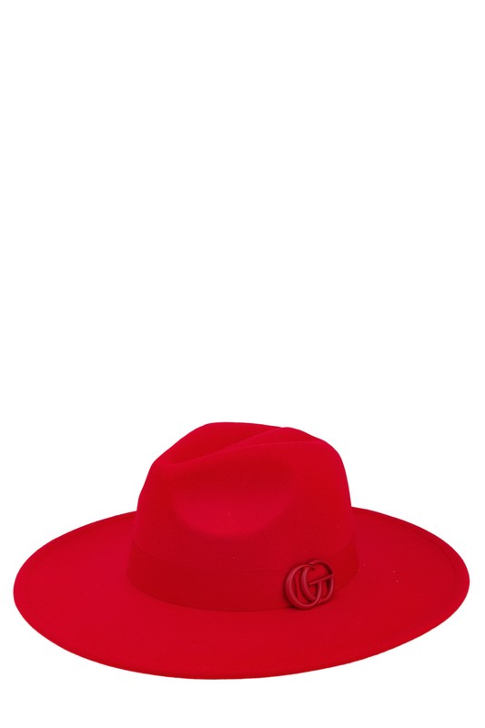 Basic CG Charm Fedora Hat RED OS by ICCO ACCESSORIES | Fleurcouture