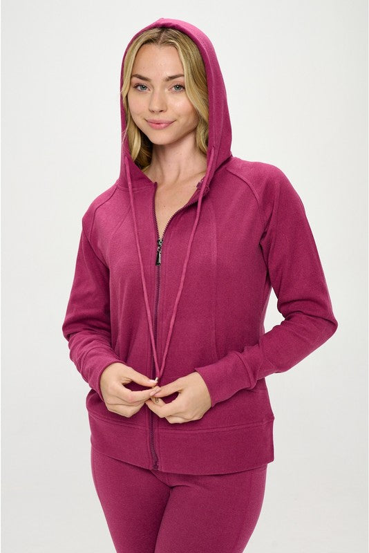 Basic Fall Casual Active Hoodie Set by OTOS Active | Fleurcouture