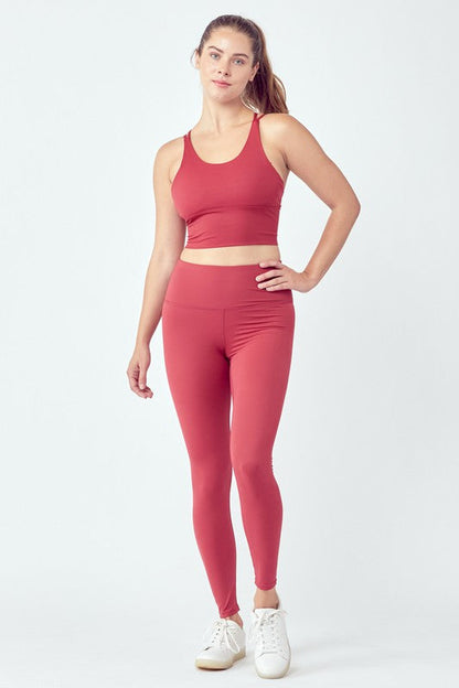 Basic Seamless Activewear Set 6823+6745 Blush L by OTOS Active | Fleurcouture