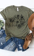 Be Kind Floral Boho Graphic Tee PLUS Heather Olive XXL by Kissed Apparel | Fleurcouture