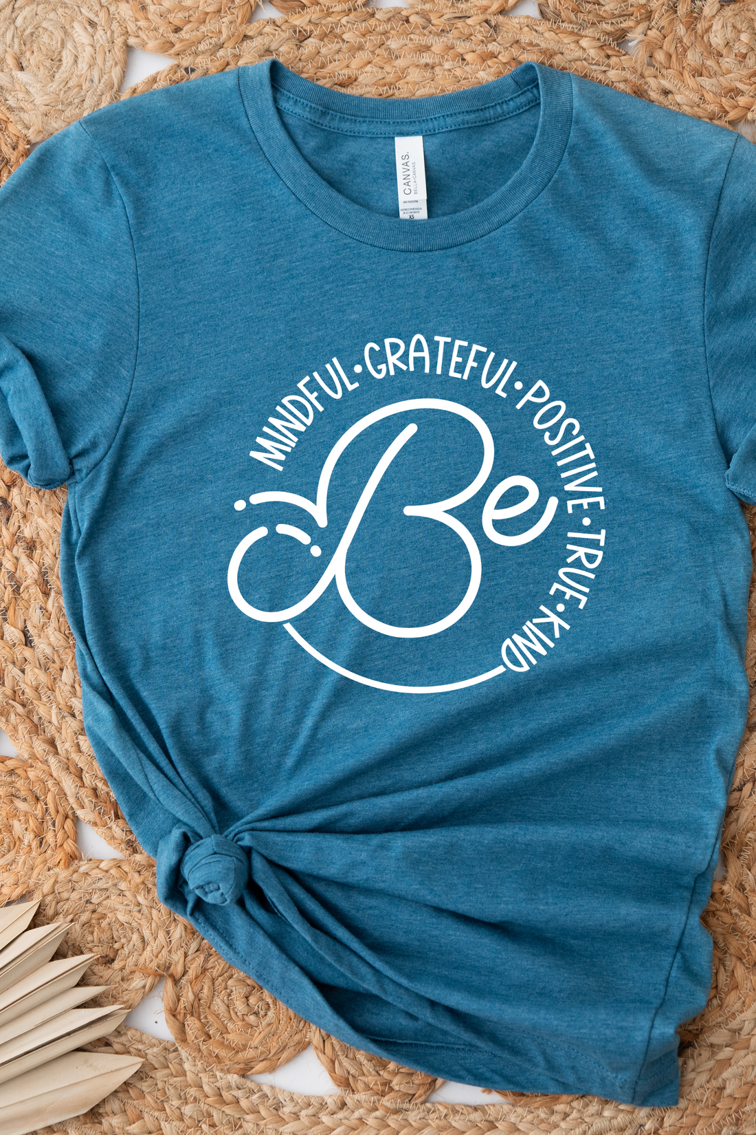 BE KIND POSITIVES VIBES TEE(BELLA CANVAS) by LL | Fleurcouture