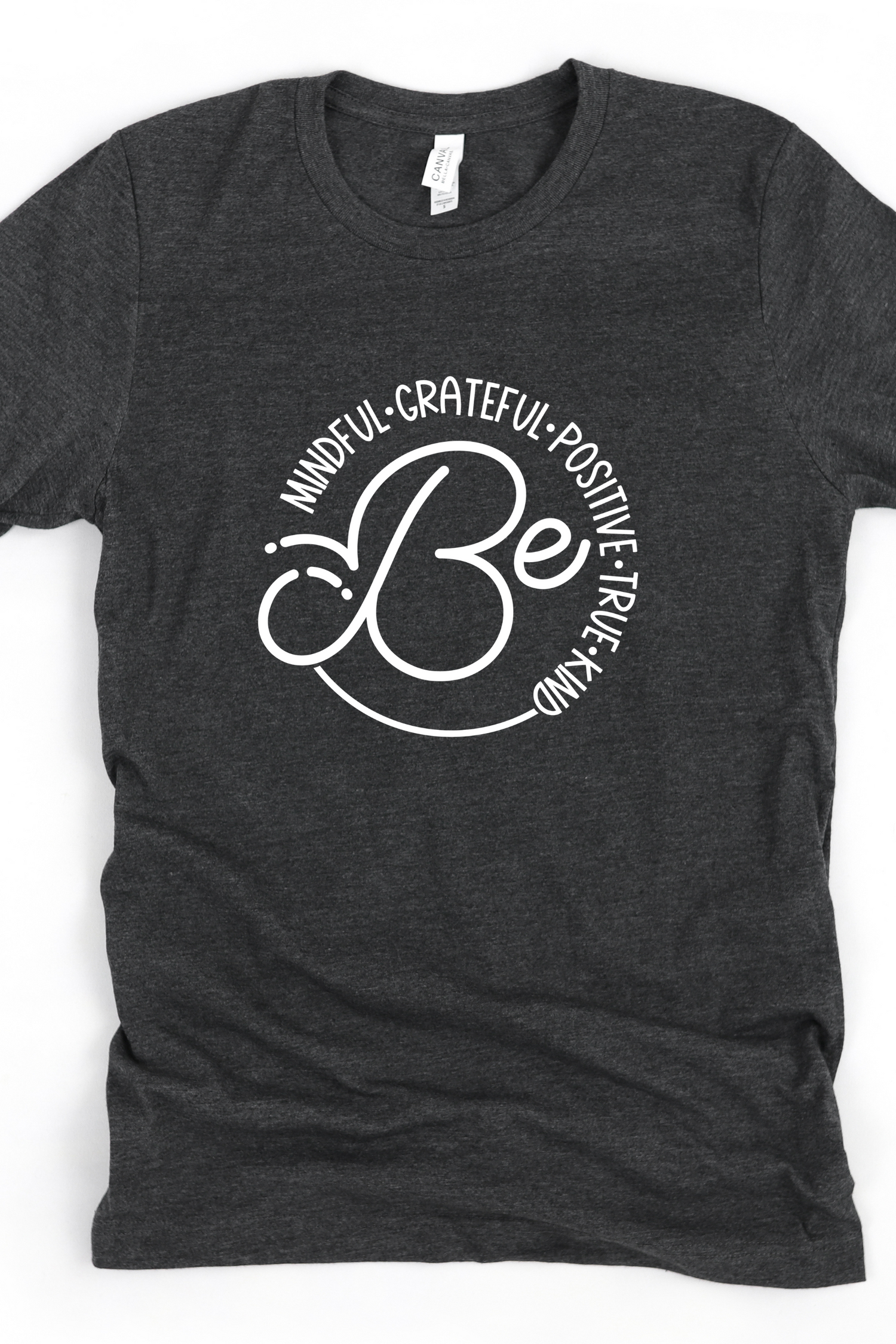 BE KIND POSITIVES VIBES TEE(BELLA CANVAS) by LL | Fleurcouture