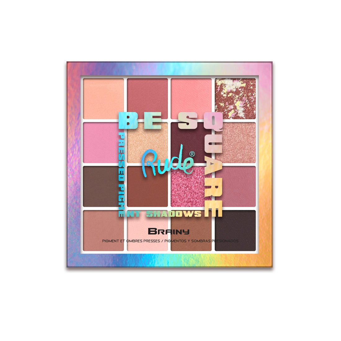 Be Square Pressed Pigments &amp; Shadows - Brainy Eye Shadow by Rude Cosmetics | Fleurcouture