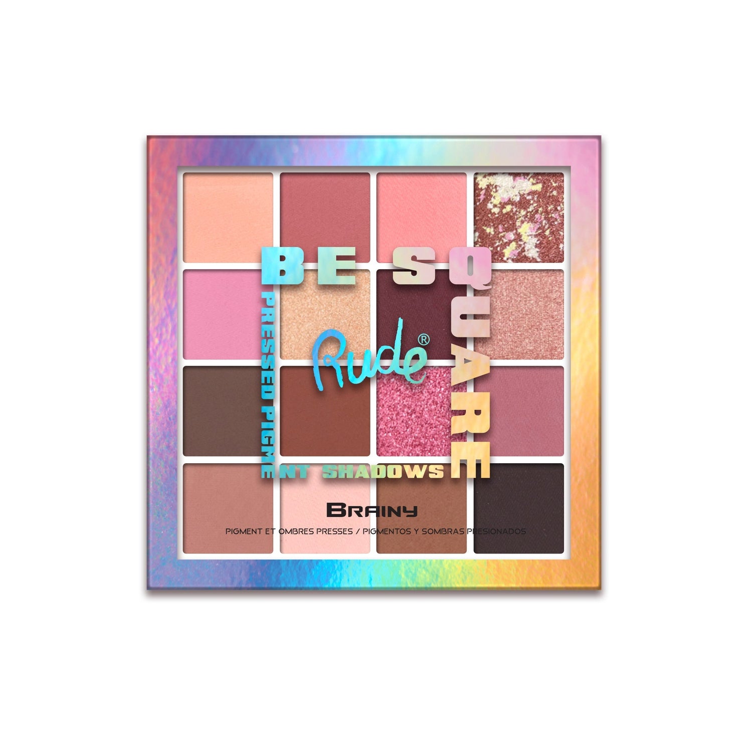 Be Square Pressed Pigments &amp; Shadows - Brainy Eye Shadow by Rude Cosmetics | Fleurcouture